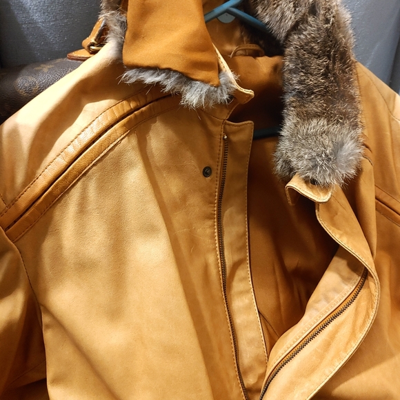 Italian madw SCOUT dur bomber leather jacket men size 50 (l to xl) - Picture 2 of 6